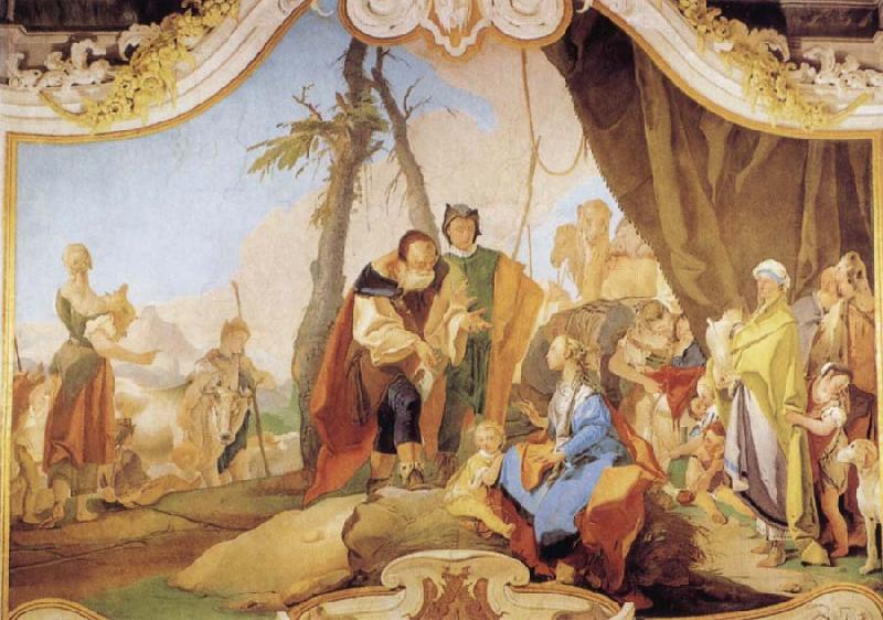 Giovanni Battista Tiepolo Rachel Hiding the Idols from her Father Laban oil painting picture